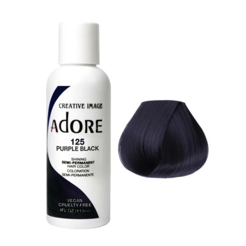 Adore Semi Permanent Hair Colour 125 Purple Black 118ml Discount